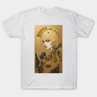 Gustav Klimt's Enigmatic Elegance: Inspired Woman in Radiant Reverie T-Shirt